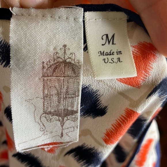 Francesca’s Sleeveless Blouse Red Blue Size Medium - Picture 6 of 6